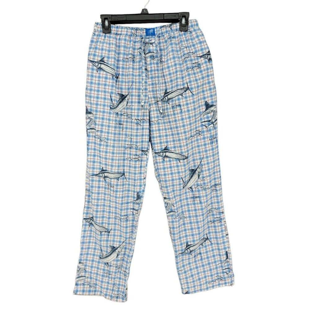 Aftco Bluewater Guy Harvey Pants Pajama Medium Lounge Sleepwear Fish 28x29